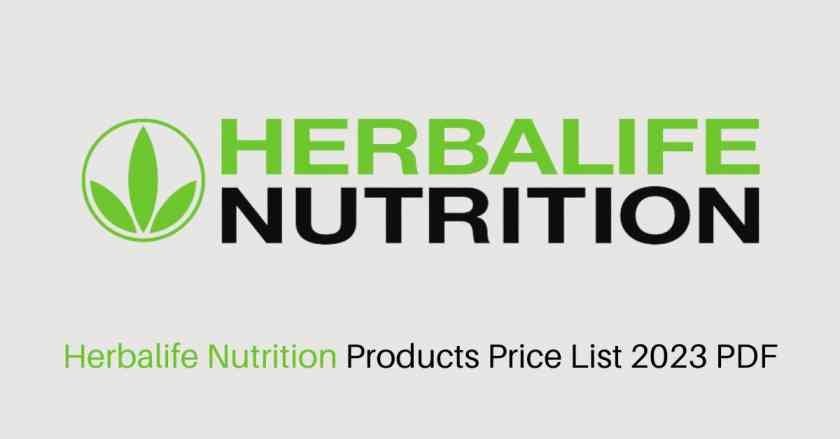 Herbalife Nutrition Products Price List 2023 PDF